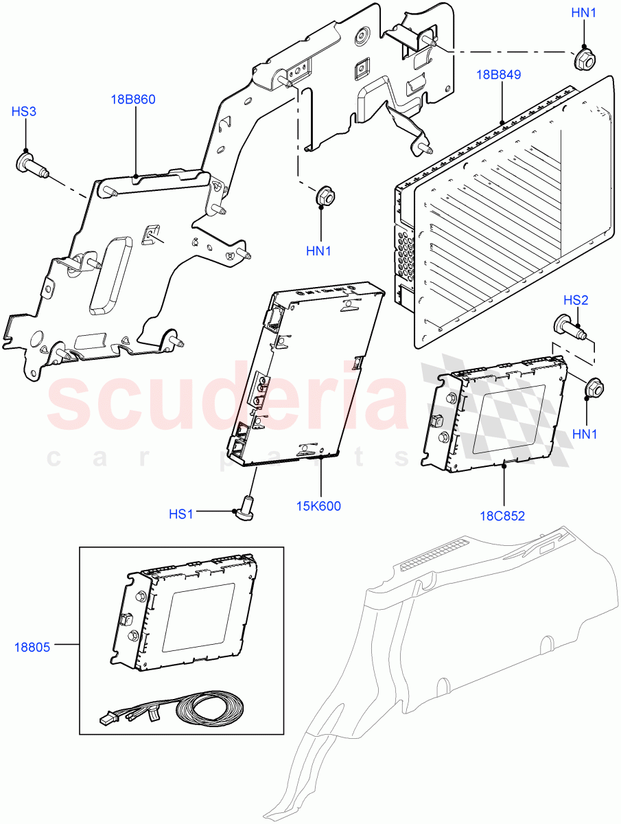 Family Entertainment System (Luggage Compartment) ((V) FROMCA000001) of Land Rover Land Rover Range Rover Sport (2010-2013) [5.0 OHC SGDI SC V8 Petrol]