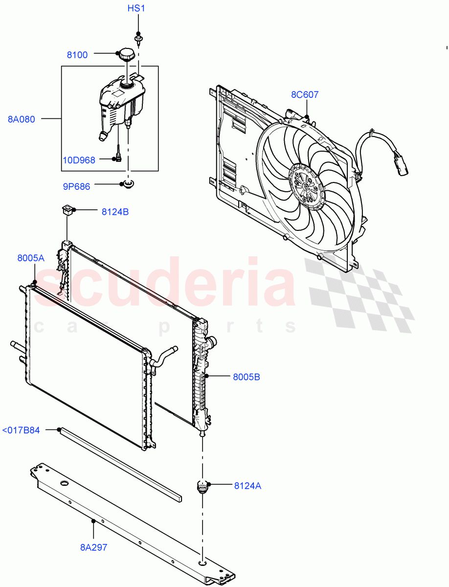 Radiator/Coolant Overflow Container (2.0L AJ20D4 Diesel Mid PTA, Itatiaia (Brazil)) ((V) FROMLT000001) of Land Rover Land Rover Discovery Sport (2015+) [2.0 Turbo Diesel]