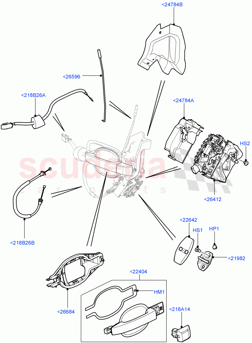 Rear Door Lock Controls ((V) FROMAA000001) of Land Rover Land Rover Range Rover (2010-2012) [3.6 V8 32V DOHC EFI Diesel]