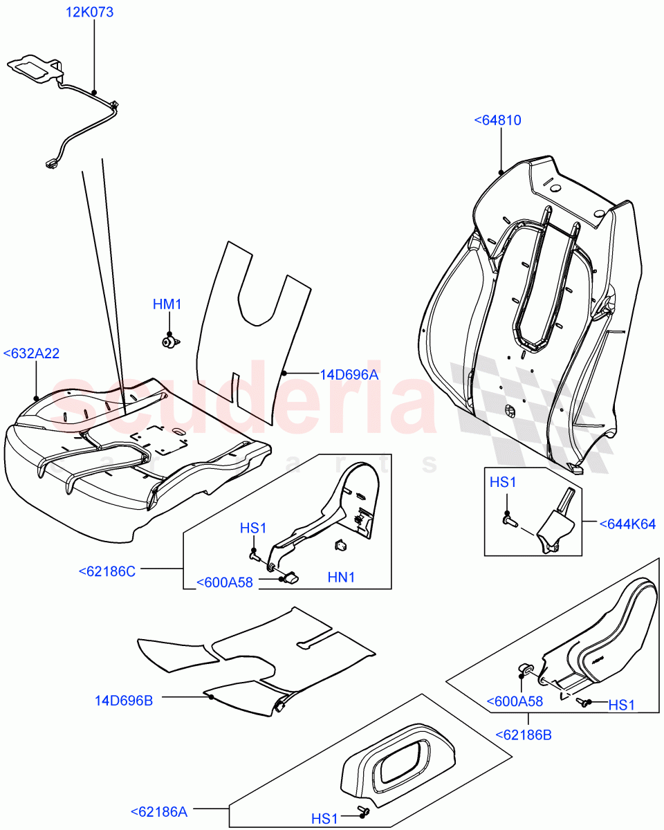Front Seat Pads/Valances & Heating (Changsu (China), Seat - Standard) ((V) FROMEG000001, (V) TOGG134737) of Land Rover Land Rover Range Rover Evoque (2012-2018) [2.0 Turbo Diesel]