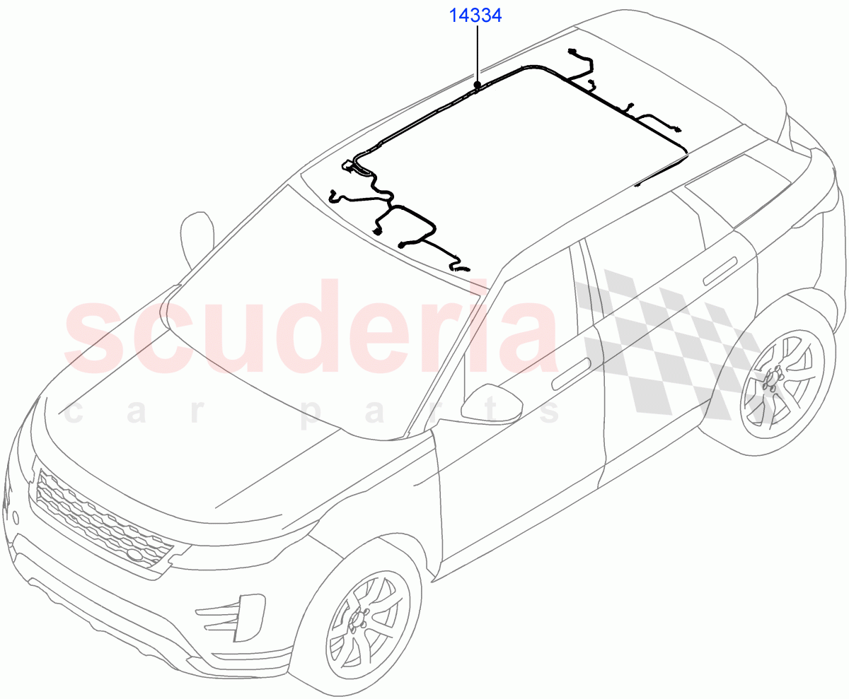 Electrical Wiring - Body And Rear (Roof) (Itatiaia (Brazil)) of Land Rover Land Rover Range Rover Evoque (2019+) [1.5 I3 Turbo Petrol AJ20P3]