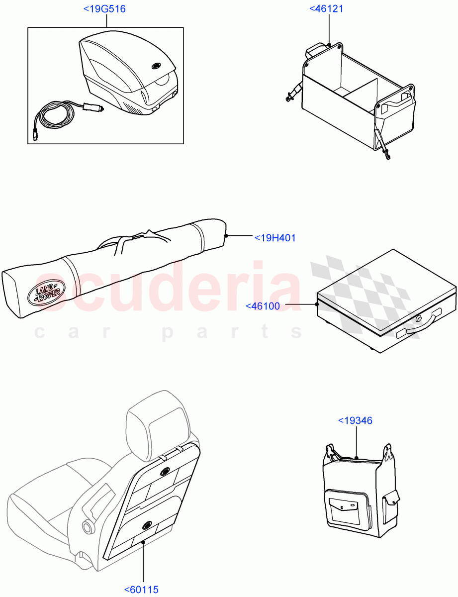 Accessory Stowage Kits(Accessory)((V)FROMAA000001) of Land Rover Land Rover Range Rover Sport (2010-2013) [3.0 Diesel 24V DOHC TC]