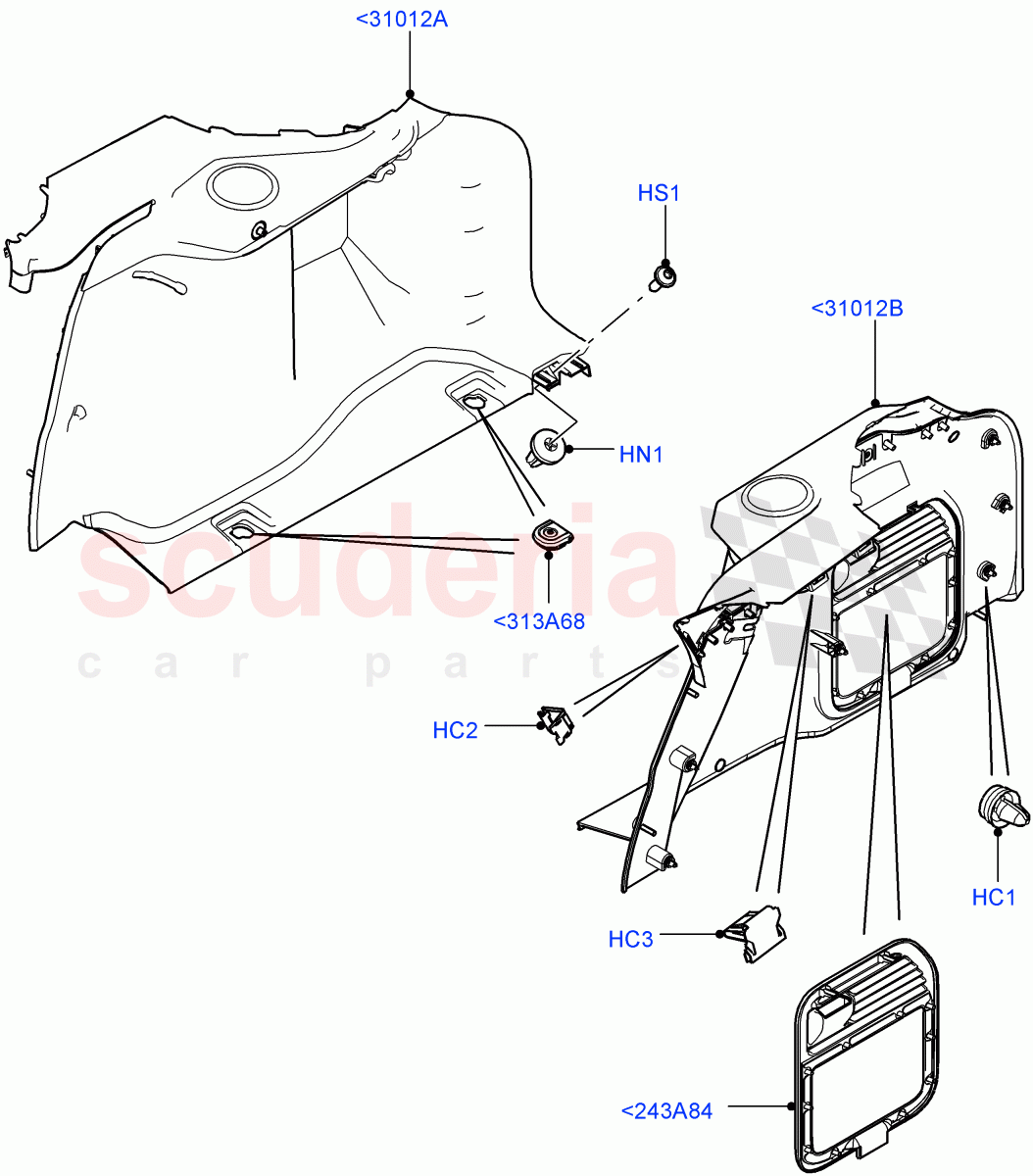 Side Trim(Luggage Compartment)(Itatiaia (Brazil))((V)FROMGT000001) of Land Rover Land Rover Range Rover Evoque (2012-2018) [2.0 Turbo Petrol AJ200P]