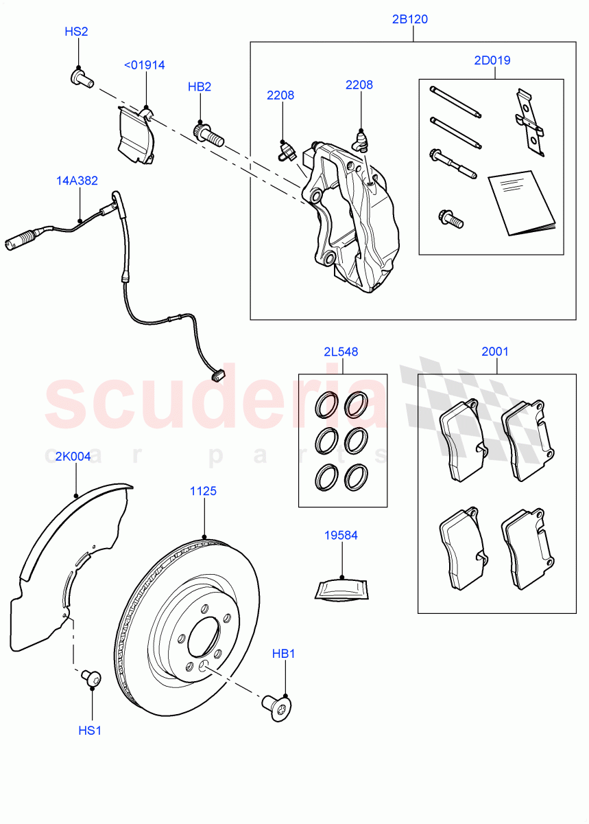 Front Brake Discs And Calipers of Land Rover Land Rover Range Rover (2012-2021) [2.0 Turbo Petrol GTDI]