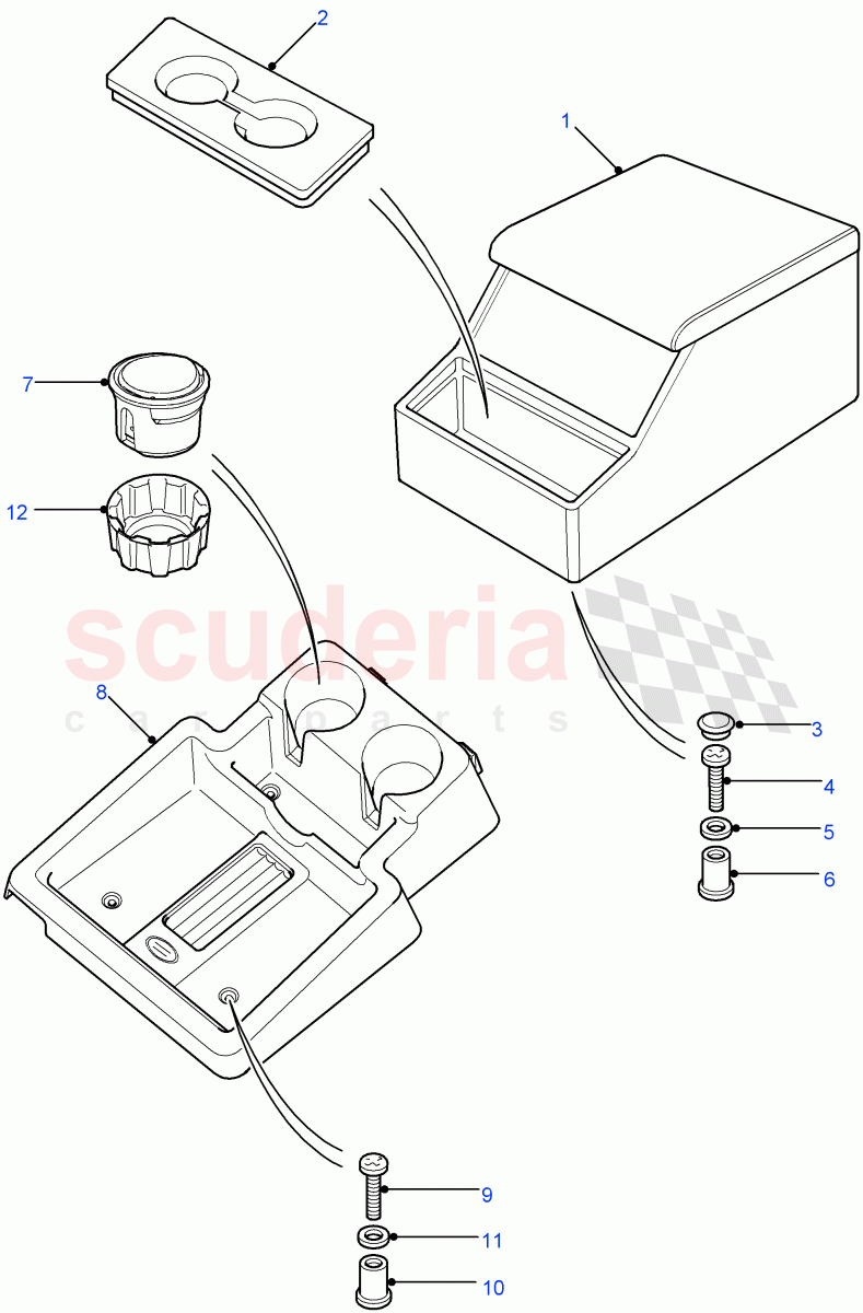 Cubby Box-Sloping Front((V)FROM7A000001) of Land Rover Land Rover Defender (2007-2016)