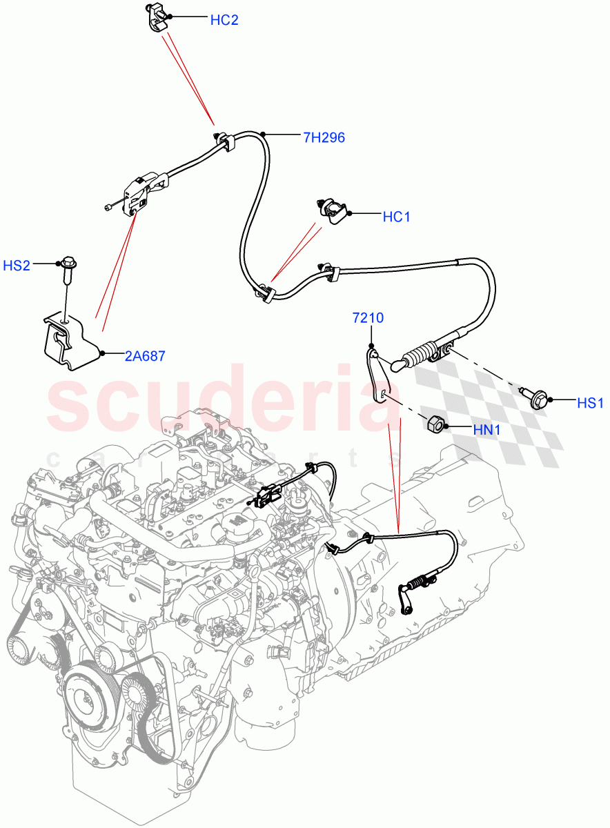 Gear Change-Automatic Transmission (2.0L AJ21D4 Diesel Mid, 8 Speed Automatic Trans 8HP51) ((V) FROMMA000001) of Land Rover Land Rover Range Rover Velar (2017+) [3.0 I6 Turbo Diesel AJ20D6]