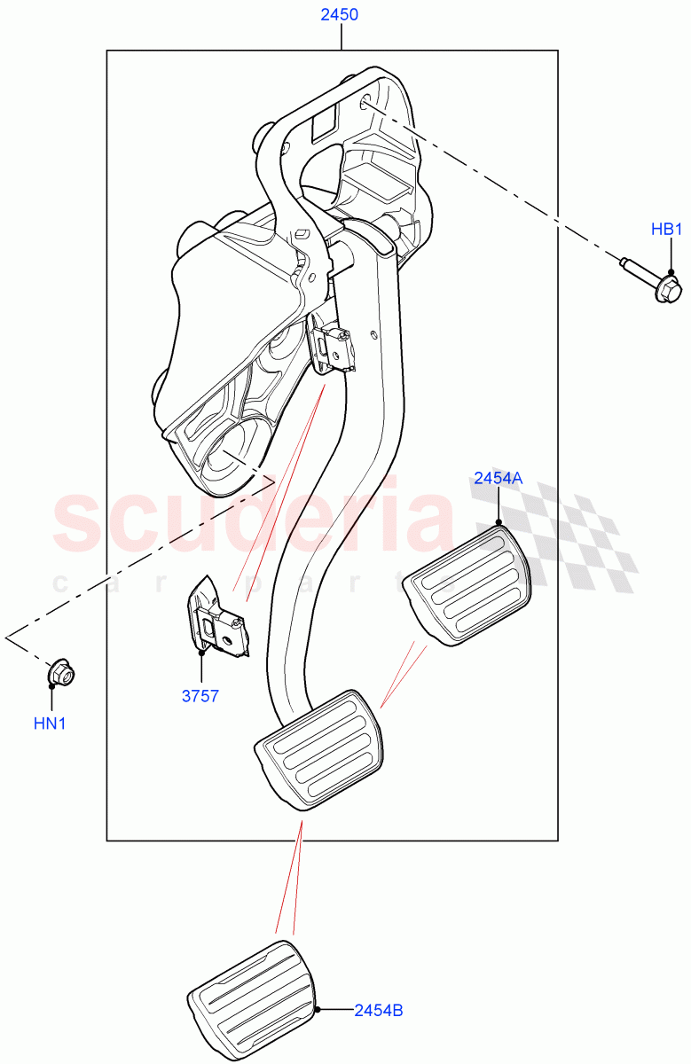 Brake And Clutch Controls of Land Rover Land Rover Range Rover (2022+) [3.0 I6 Turbo Petrol AJ20P6]