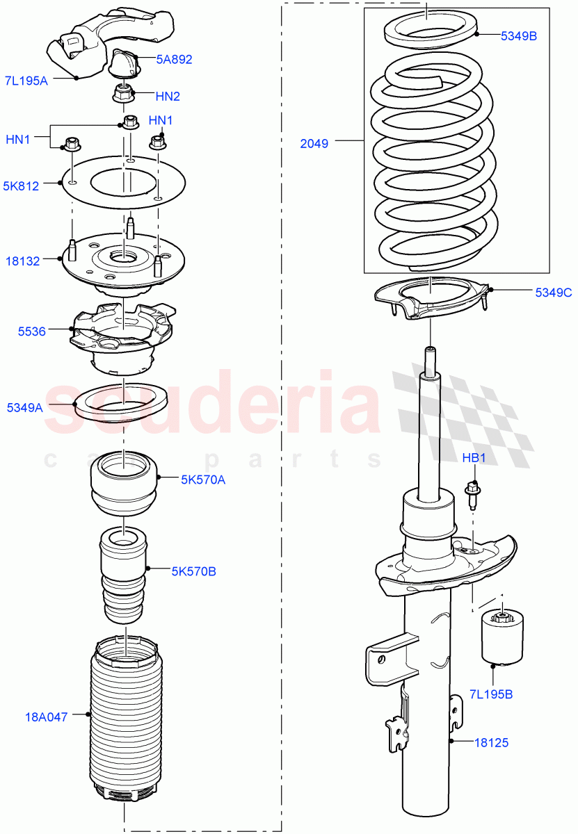 Rear Springs And Shock Absorbers (Itatiaia (Brazil)) ((V) FROMGT000001) of Land Rover Land Rover Range Rover Evoque (2012-2018) [2.2 Single Turbo Diesel]