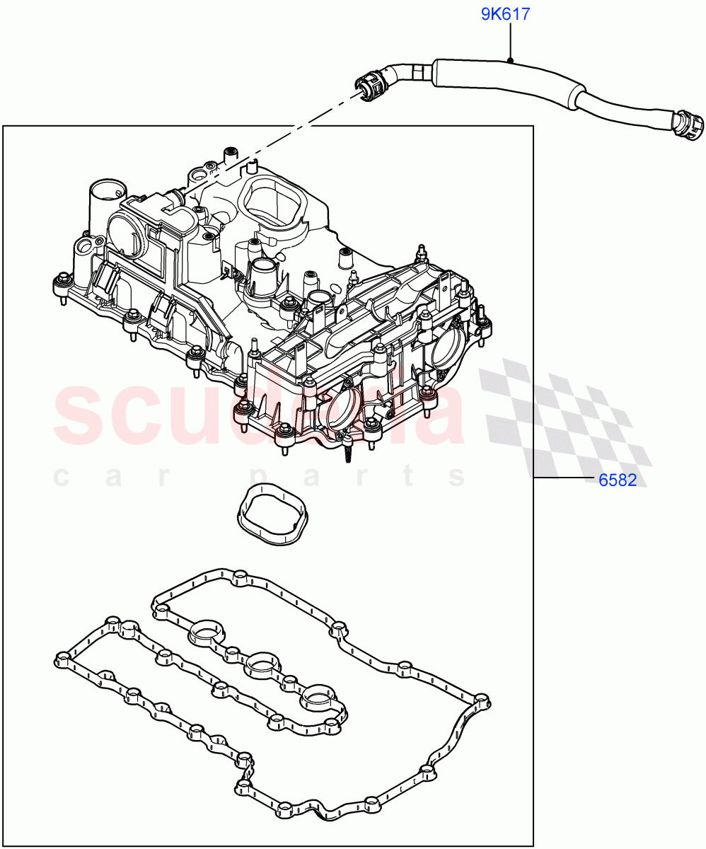 Emission Control - Crankcase (1.5L AJ20P3 Petrol High, 8 Speed Automatic Trans 8G30, Changsu (China)) of Land Rover Land Rover Range Rover Evoque (2019+) [1.5 I3 Turbo Petrol AJ20P3]