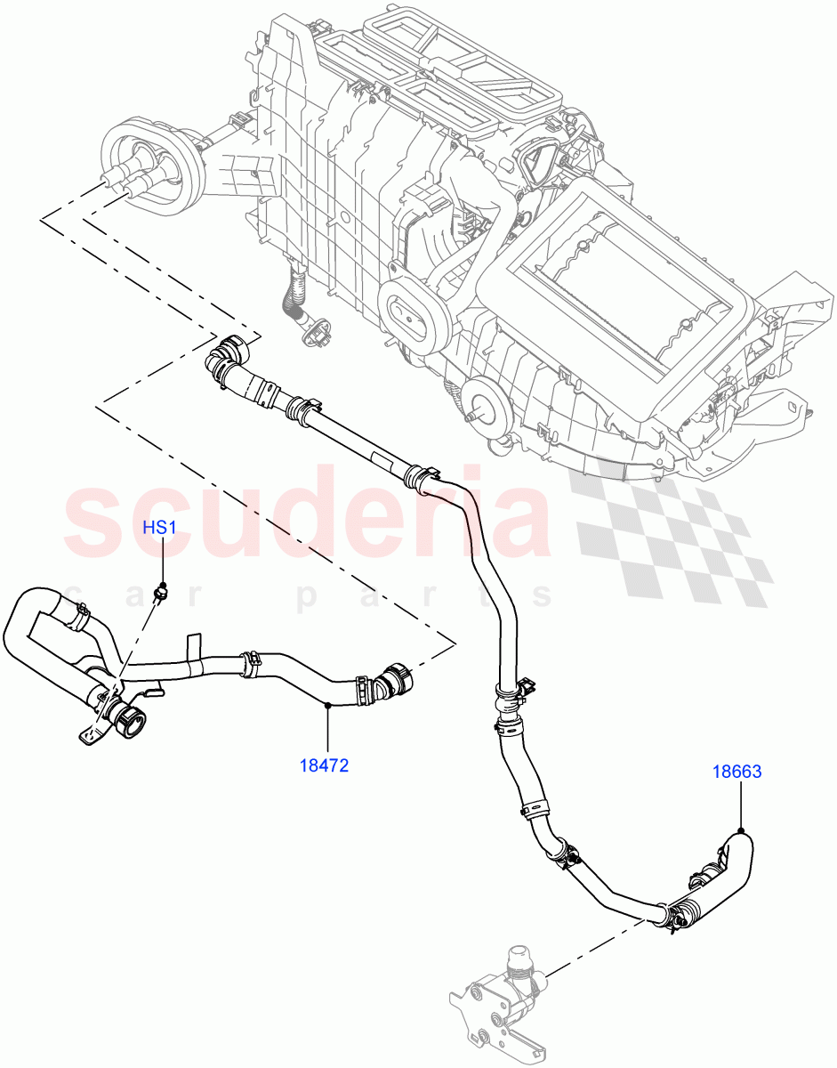 Heater Hoses(3.0L AJ20D6 Diesel High,With Ptc Heater,Less Heater)((V)FROMMA000001) of Land Rover Land Rover Range Rover Velar (2017+) [3.0 I6 Turbo Petrol AJ20P6]