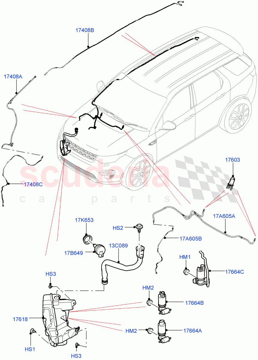 Windscreen Washer (Itatiaia (Brazil)) ((V) FROMGT000001) of Land Rover Land Rover Discovery Sport (2015+) [1.5 I3 Turbo Petrol AJ20P3]