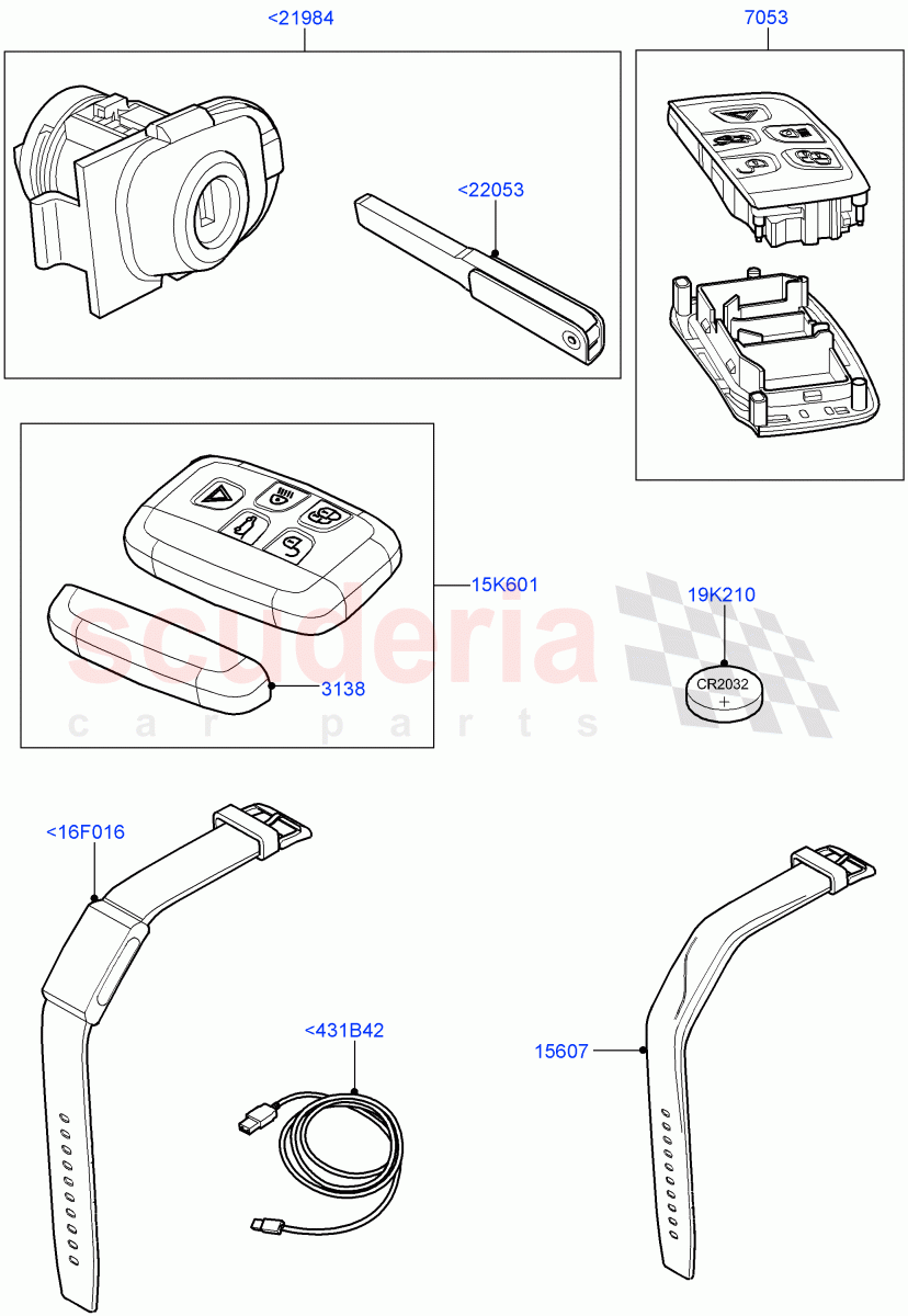 Vehicle Lock Sets And Repair Kits(Halewood (UK)) of Land Rover Land Rover Discovery Sport (2015+) [2.0 Turbo Petrol GTDI]