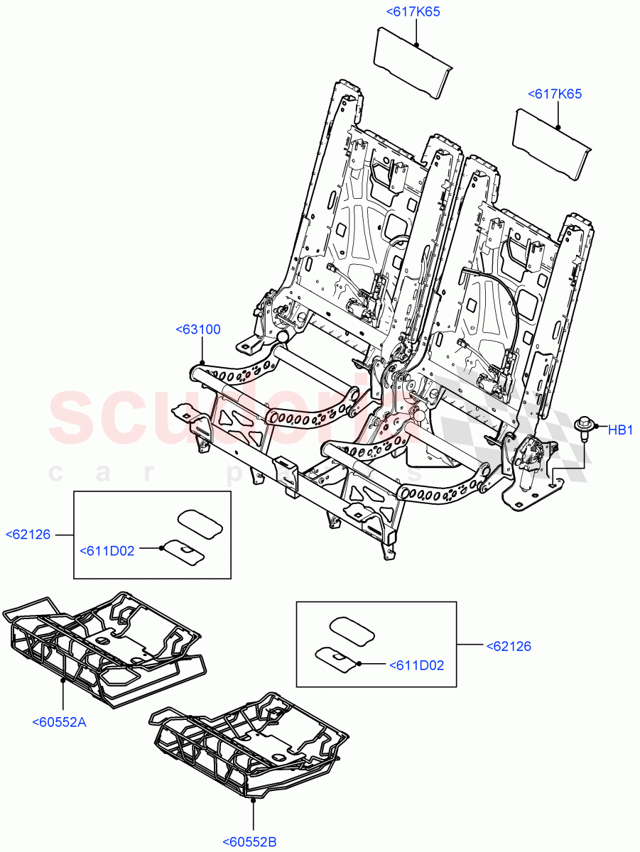 Rear Seat Base (With Third Row Power Folding Seat) of Land Rover Land Rover Range Rover (2022+) [3.0 I6 Turbo Petrol AJ20P6]