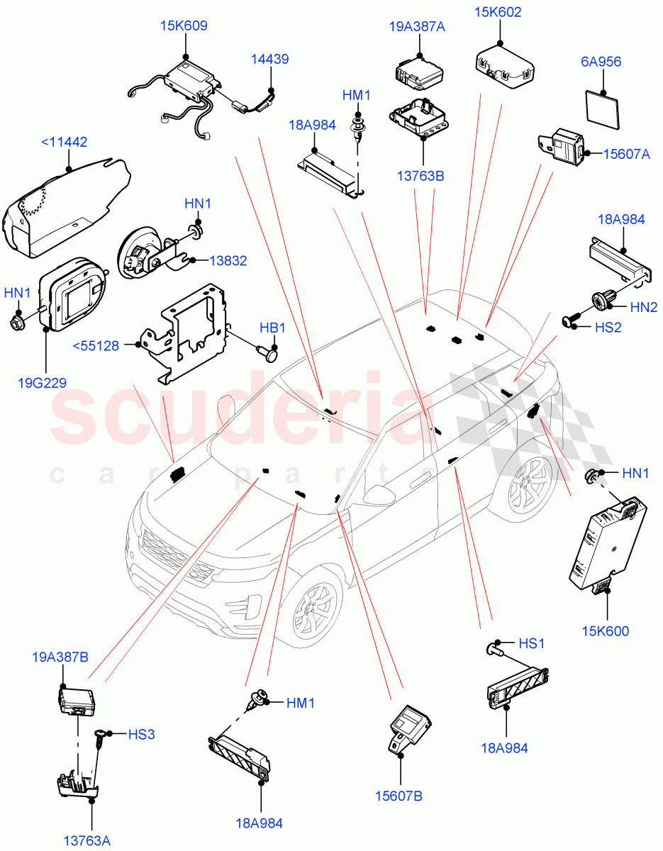 Anti-Theft Alarm Systems (Halewood (UK)) of Land Rover Land Rover Range Rover Evoque (2019+) [2.0 Turbo Diesel]