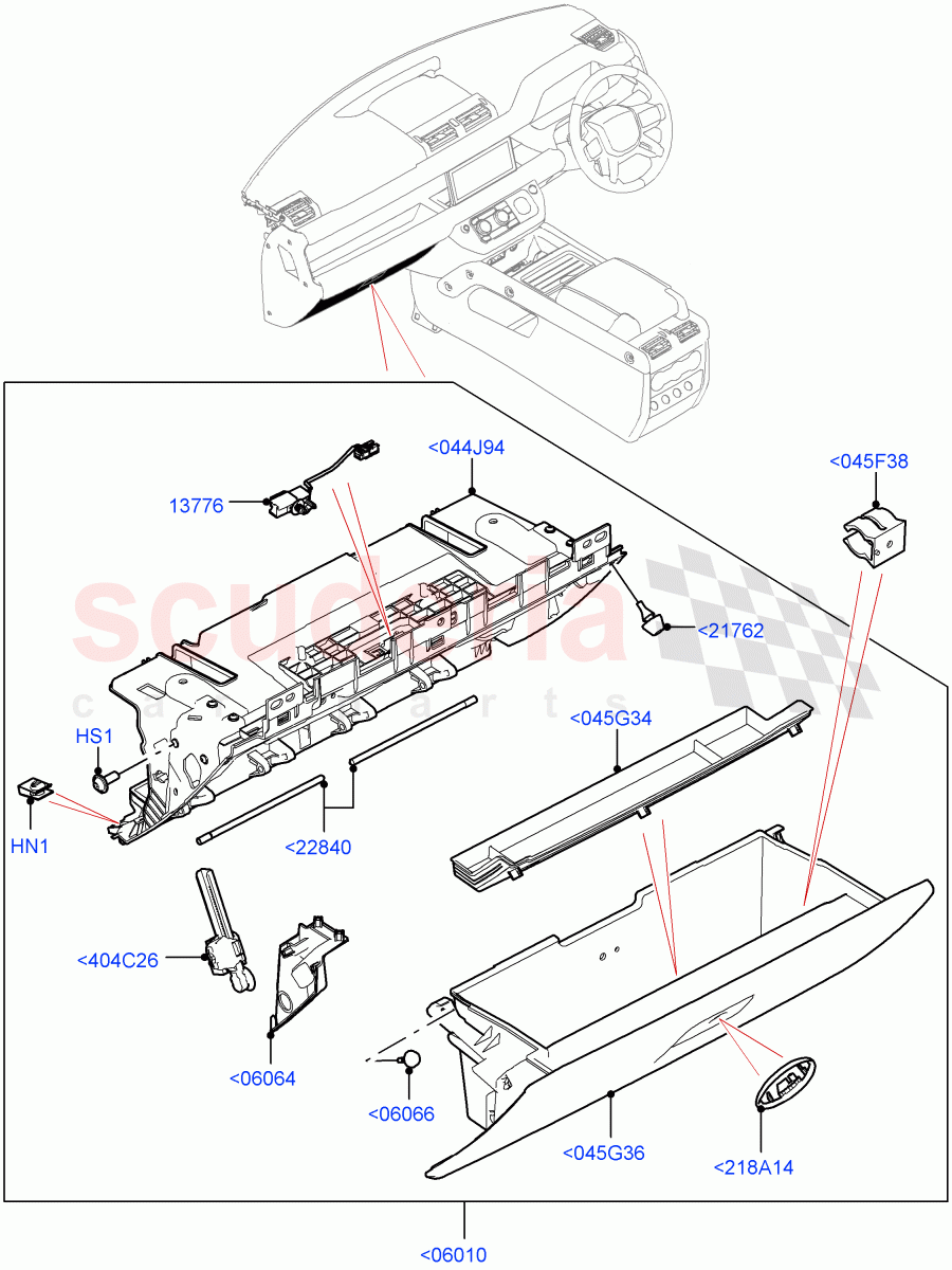 Glove Box of Land Rover Land Rover Defender (2020+) [3.0 I6 Turbo Petrol AJ20P6]