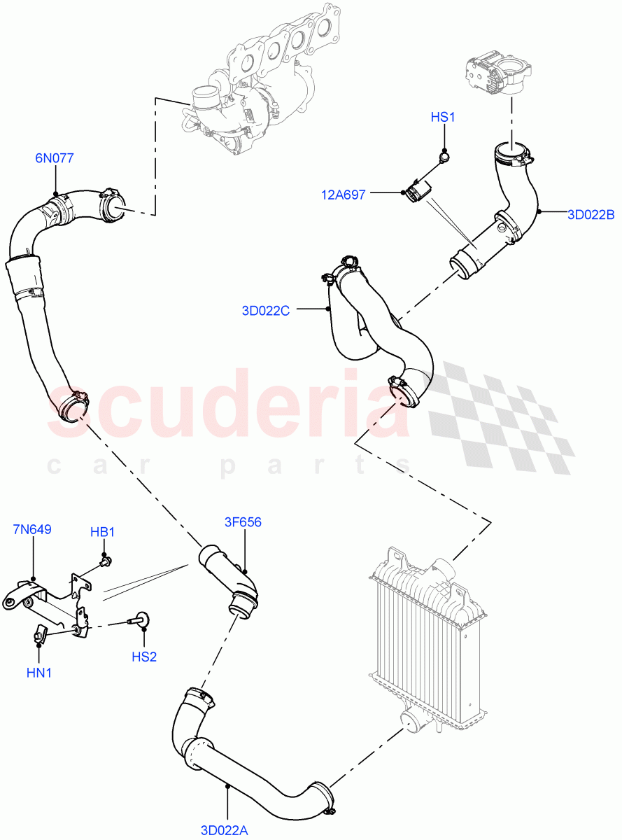 Intercooler/Air Ducts And Hoses (Air Ducts And Hoses) (2.0L 16V TIVCT T/C 240PS Petrol) of Land Rover Land Rover Range Rover (2012-2021) [2.0 Turbo Petrol GTDI]