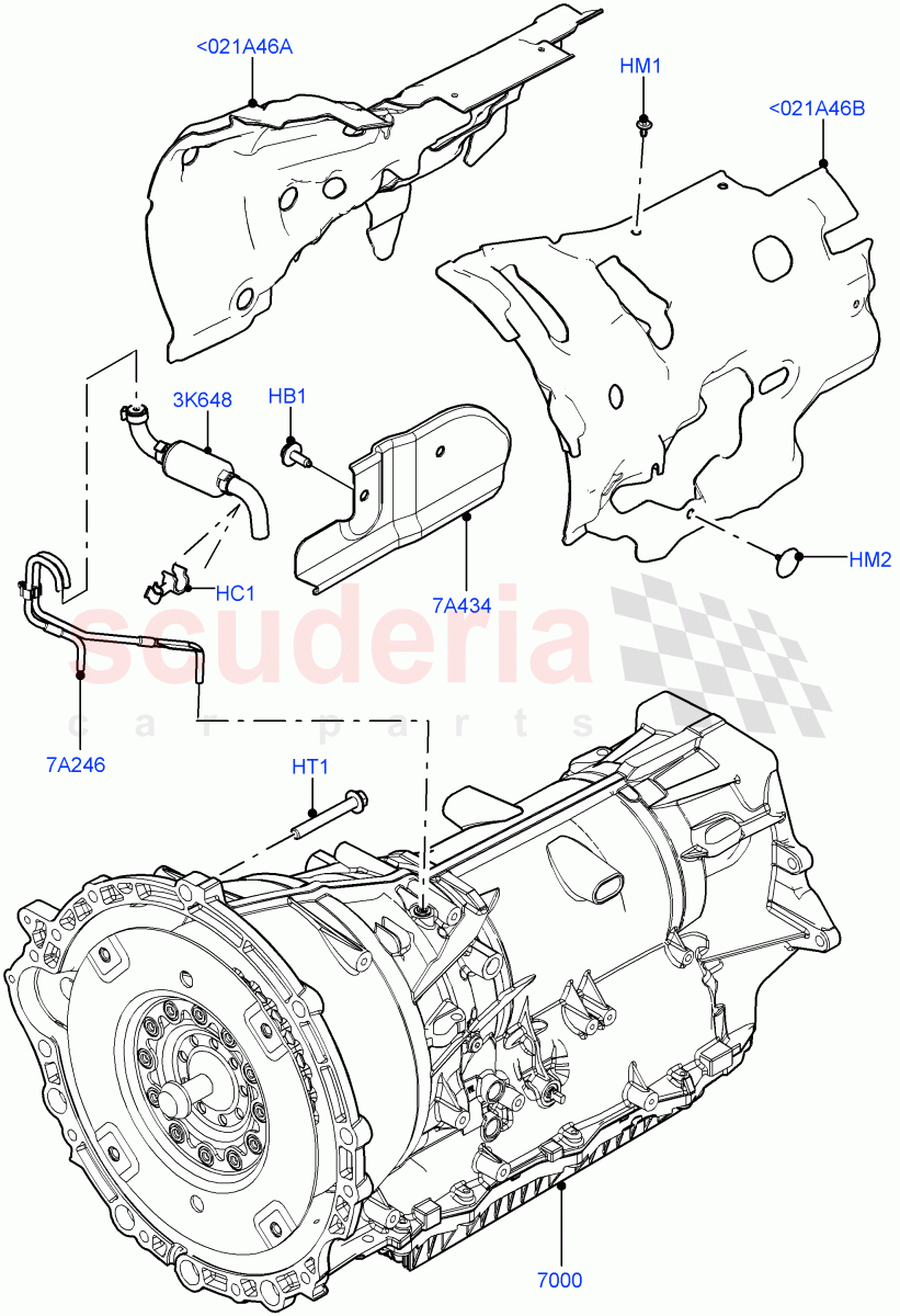 Auto Trans Assy & Speedometer Drive(2.0L AJ21D4 Diesel Mid,8 Speed Automatic Trans 8HP51)((V)FROMMA000001) of Land Rover Land Rover Range Rover Velar (2017+) [3.0 I6 Turbo Petrol AJ20P6]