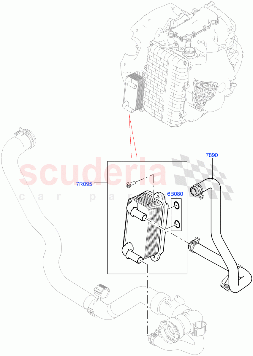 Transmission Cooling Systems(2.0L 16V TIVCT T/C 240PS Petrol,9 Speed Auto AWD,Itatiaia (Brazil))((V)FROMGT000001) of Land Rover Land Rover Discovery Sport (2015+) [2.2 Single Turbo Diesel]