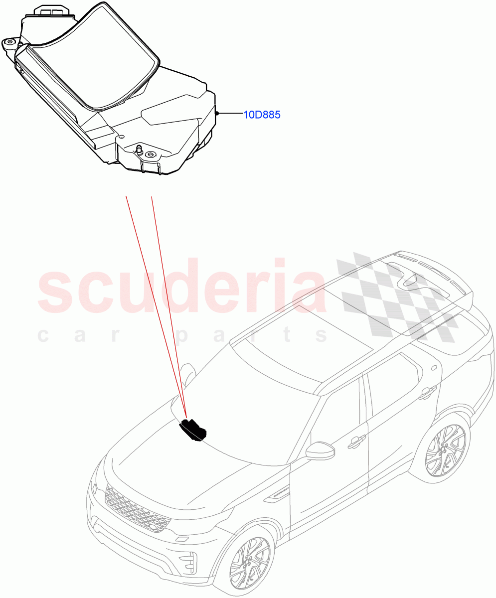 Head Up Display Module(Nitra Plant Build)(Head Up Display)((V)FROMK2000001) of Land Rover Land Rover Discovery 5 (2017+) [2.0 Turbo Diesel]