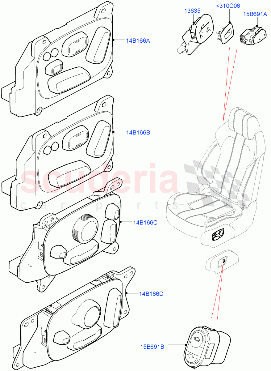 Switches(Front Seats) of Land Rover Land Rover Range Rover Sport (2014+) [2.0 Turbo Petrol AJ200P]