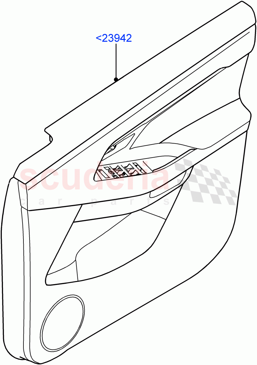 Front Door Trim Panels(Halewood (UK)) of Land Rover Land Rover Range Rover Evoque (2019+) [2.0 Turbo Diesel AJ21D4]