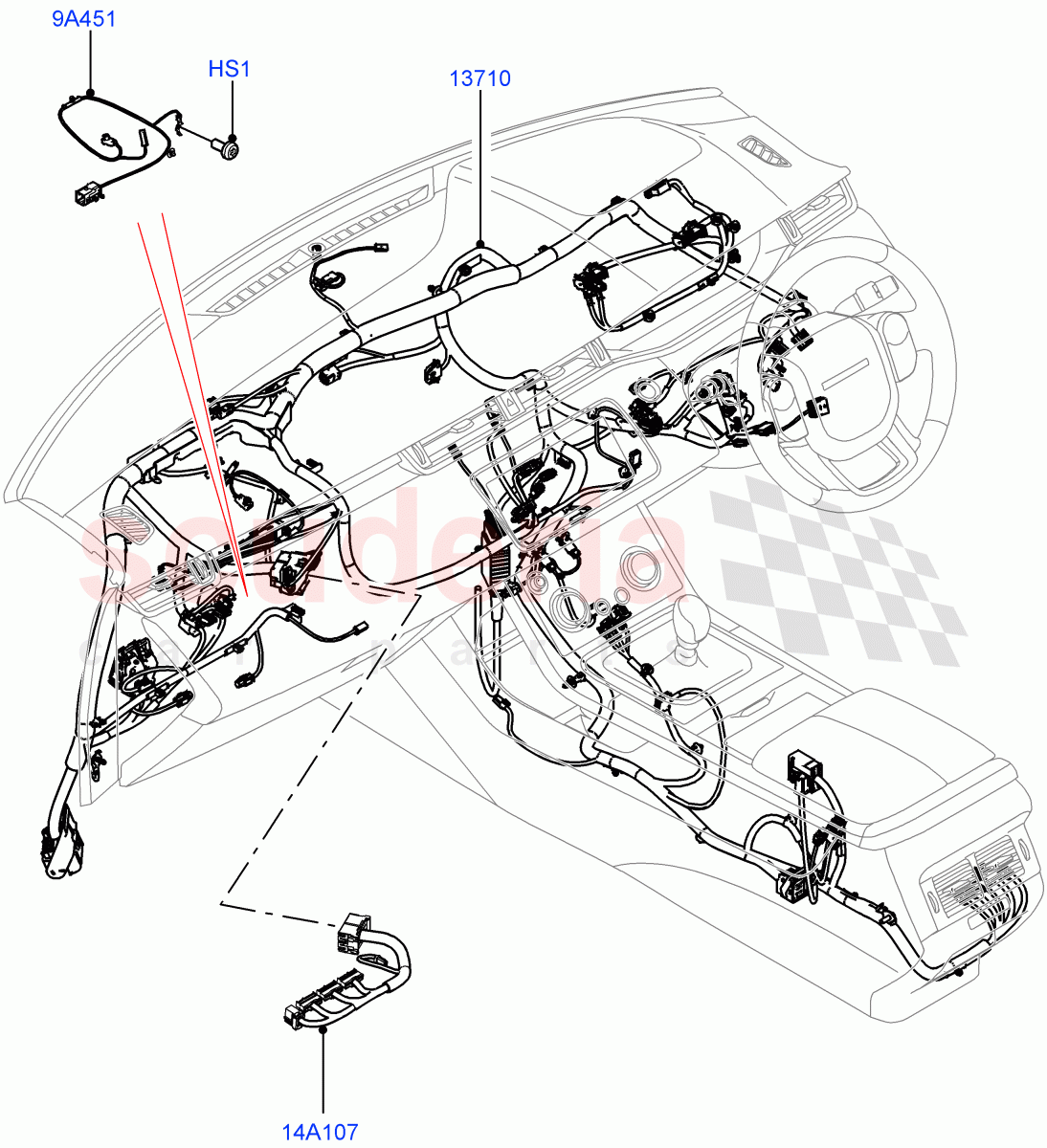 Facia Harness (Changsu (China)) of Land Rover Land Rover Range Rover Evoque (2019+) [2.0 Turbo Petrol AJ200P]