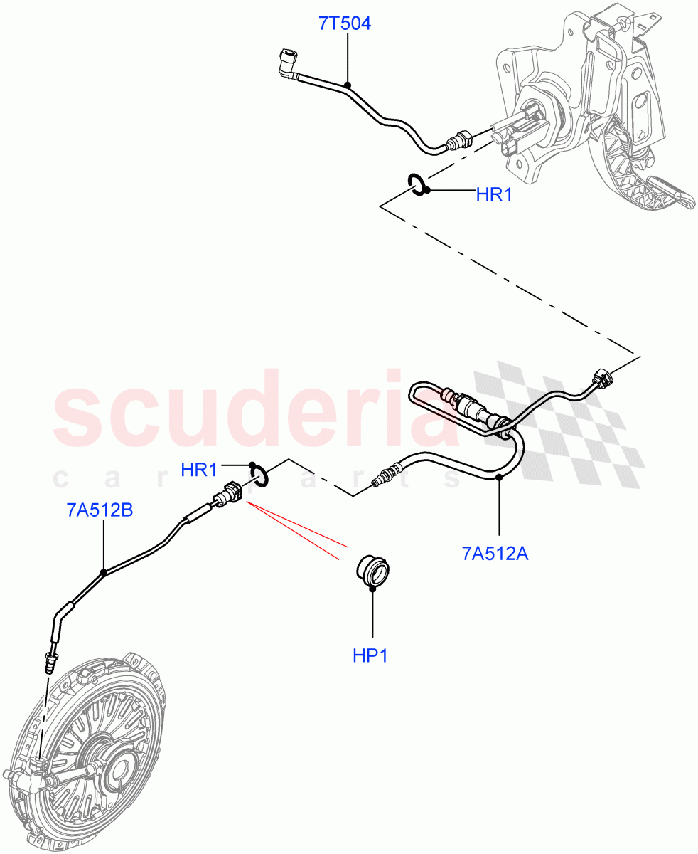 Clutch Master Cylinder (2.0L I4 DSL MID DOHC AJ200) ((V) FROMGT000001) of Land Rover Land Rover Discovery Sport (2015+) [2.0 Turbo Diesel]