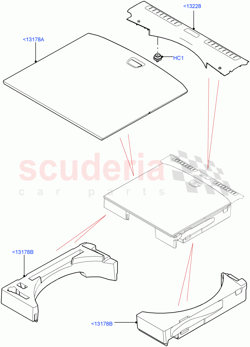 Load Compartment Trim (Floor) (3 Door, Halewood (UK), 5 Door) of Land Rover Land Rover Range Rover Evoque (2012-2018) [2.0 Turbo Petrol AJ200P]
