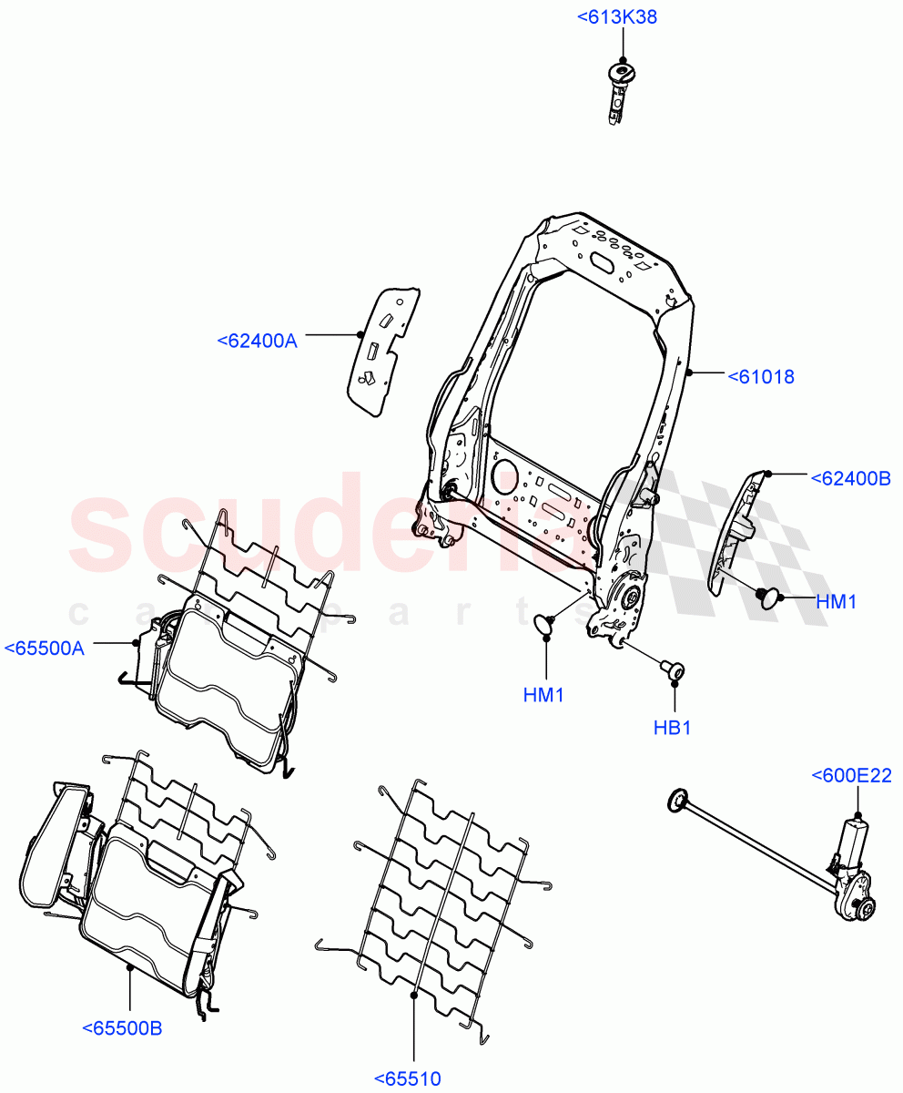 Front Seat Back(Changsu (China)) of Land Rover Land Rover Range Rover Evoque (2019+) [2.0 Turbo Diesel AJ21D4]