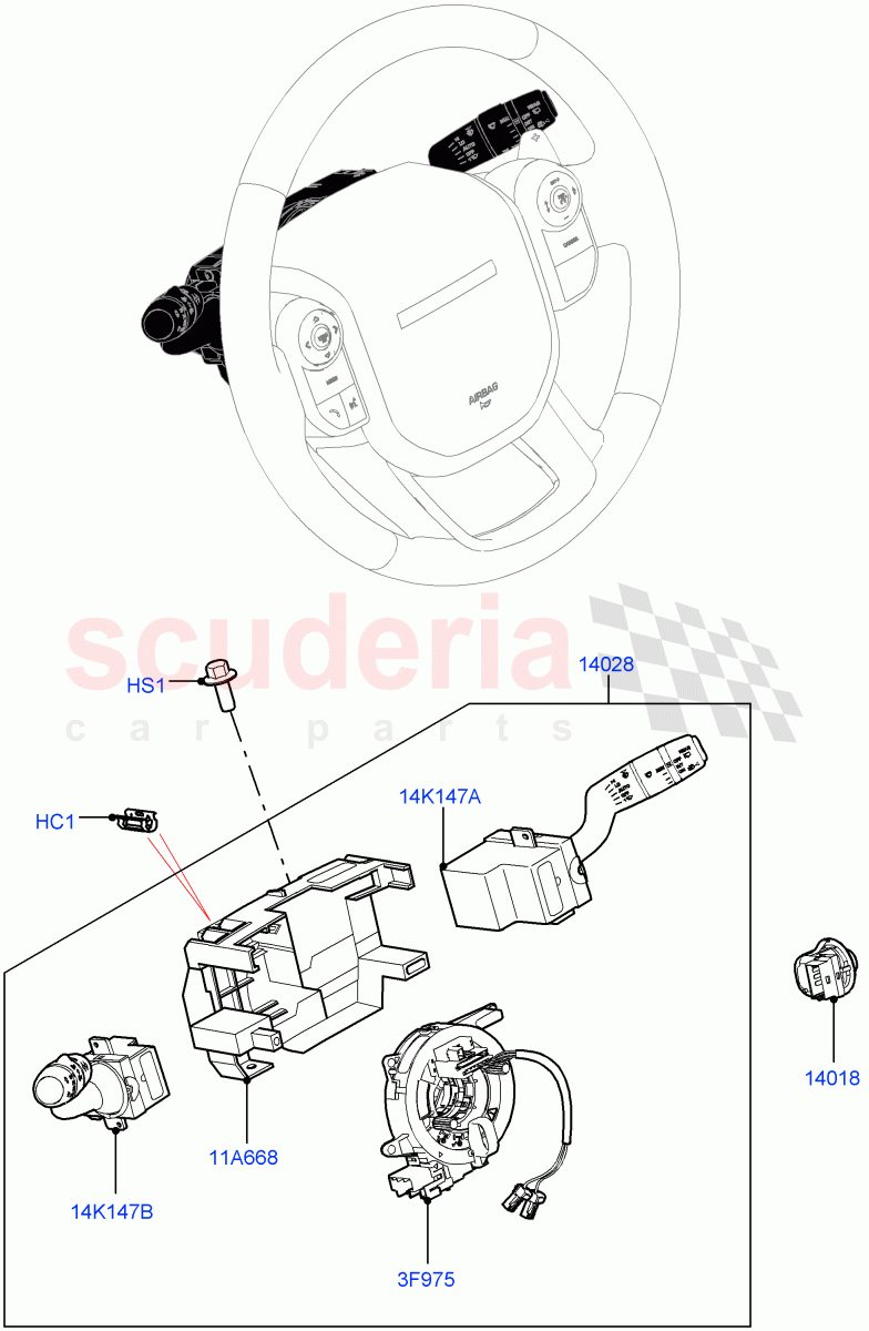 Switches(Steering Column) of Land Rover Land Rover Range Rover Velar (2017+) [2.0 Turbo Diesel]