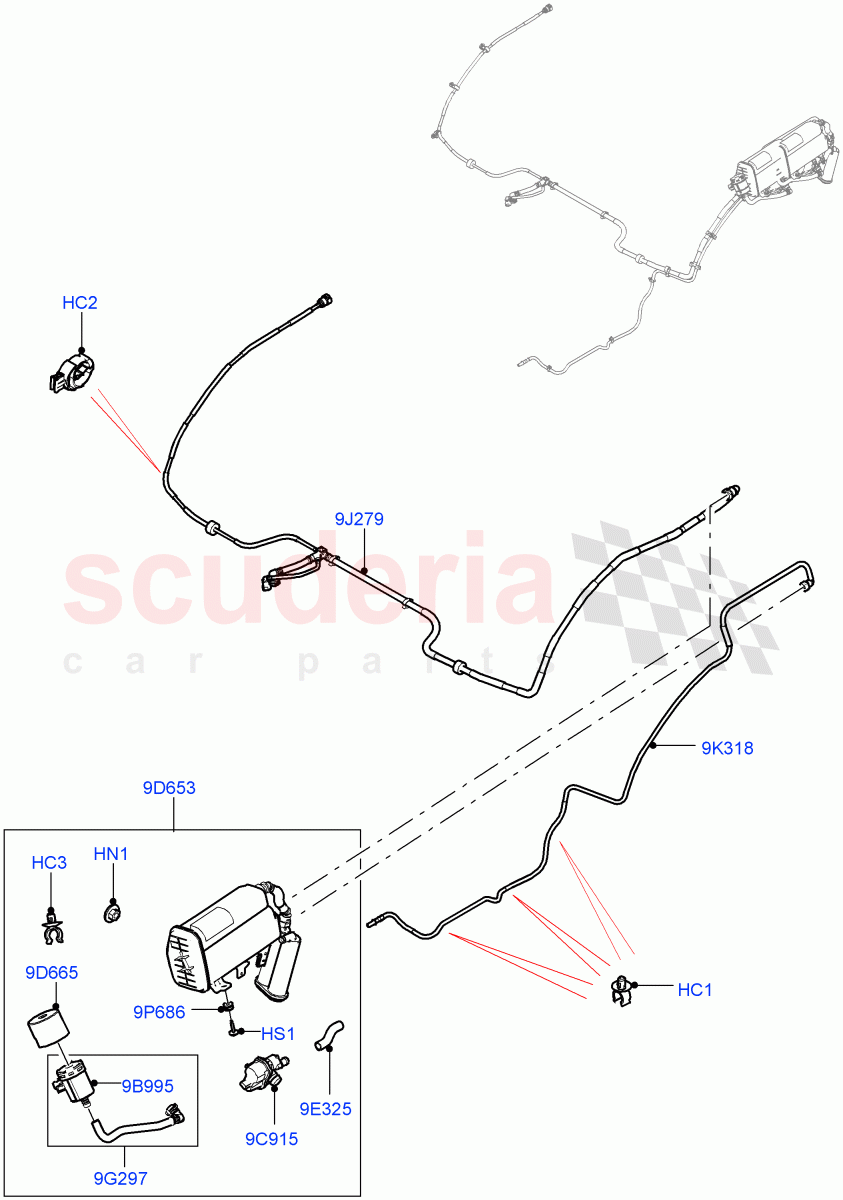 Carbon Canister(3.0L AJ20P6 Petrol High,Petrol Tank With Leak Detection)((V)FROMKA000001) of Land Rover Land Rover Range Rover (2012-2021) [3.0 I6 Turbo Petrol AJ20P6]