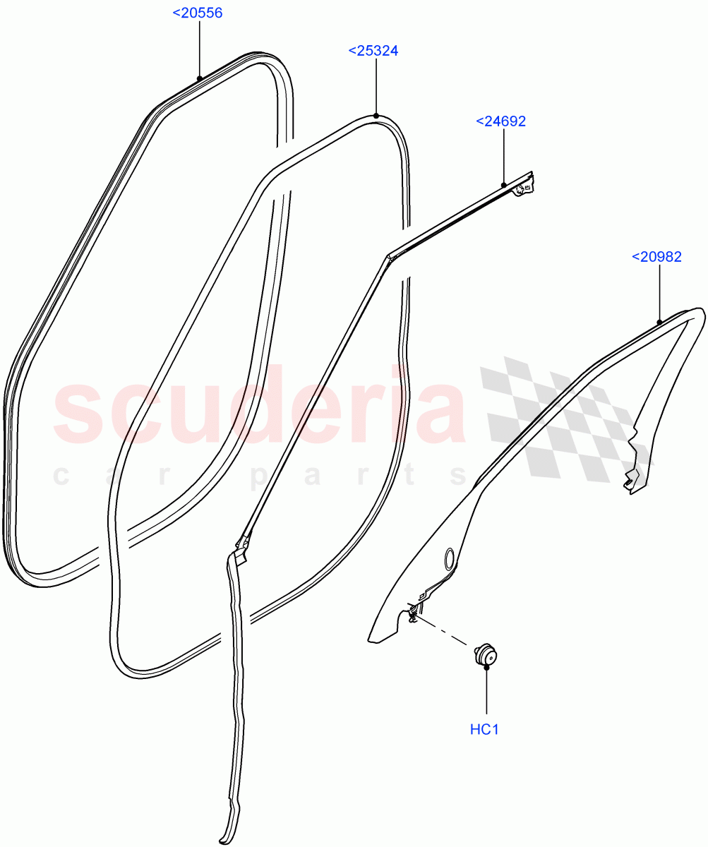 Front Doors, Hinges & Weatherstrips(Finisher And Seals) of Land Rover Land Rover Range Rover Sport (2014+) [5.0 OHC SGDI SC V8 Petrol]