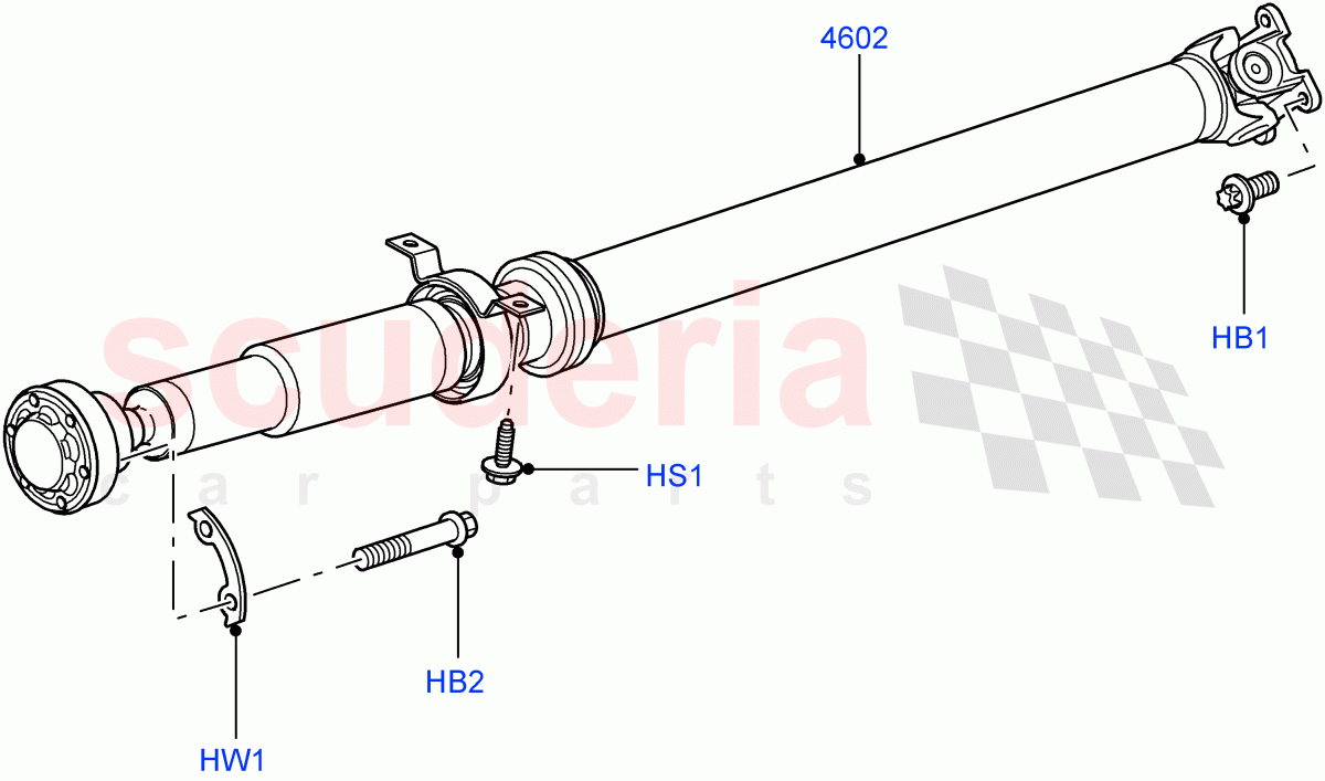 Drive Shaft - Rear Axle Drive(Propshaft)((V)FROMAA000001) of Land Rover Land Rover Range Rover Sport (2010-2013) [3.6 V8 32V DOHC EFI Diesel]