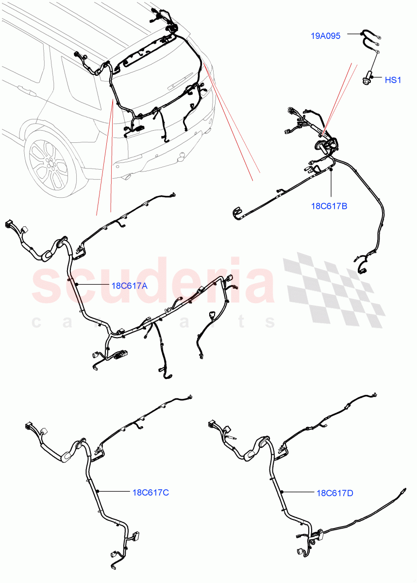 Electrical Wiring - Body And Rear(Tailgate)(Changsu (China))((V)FROMFG000001) of Land Rover Land Rover Discovery Sport (2015+) [2.0 Turbo Petrol AJ200P]