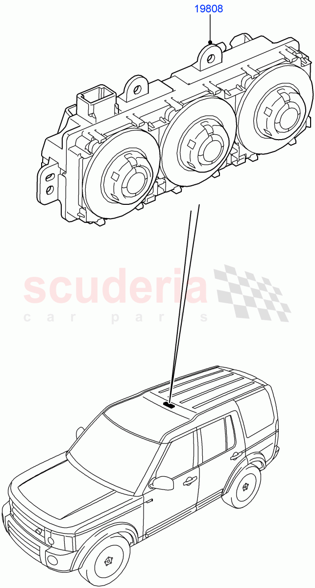 Heater & Air Conditioning Controls(Rear)((V)FROMAA000001) of Land Rover Land Rover Discovery 4 (2010-2016) [5.0 OHC SGDI NA V8 Petrol]