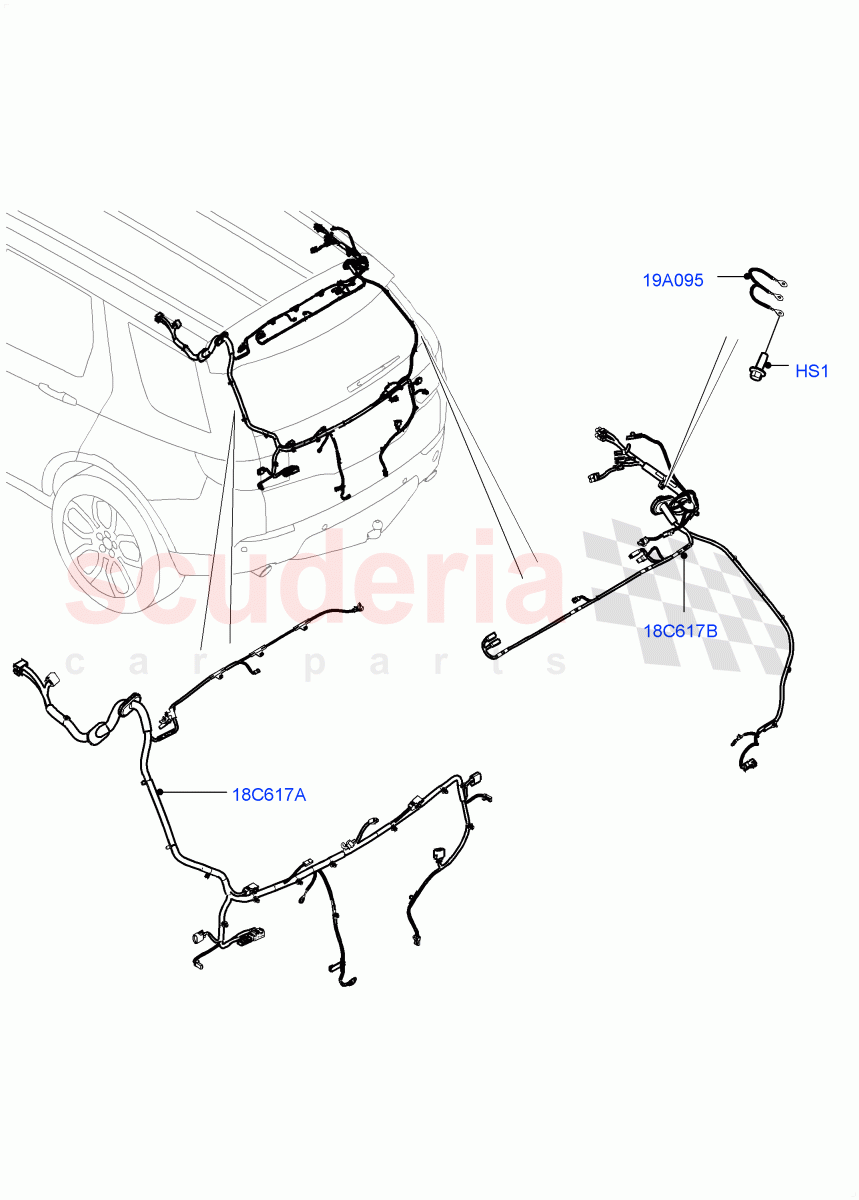 Electrical Wiring - Body And Rear (Tailgate) (Itatiaia (Brazil)) ((V) FROMGT000001) of Land Rover Land Rover Discovery Sport (2015+) [2.0 Turbo Diesel]