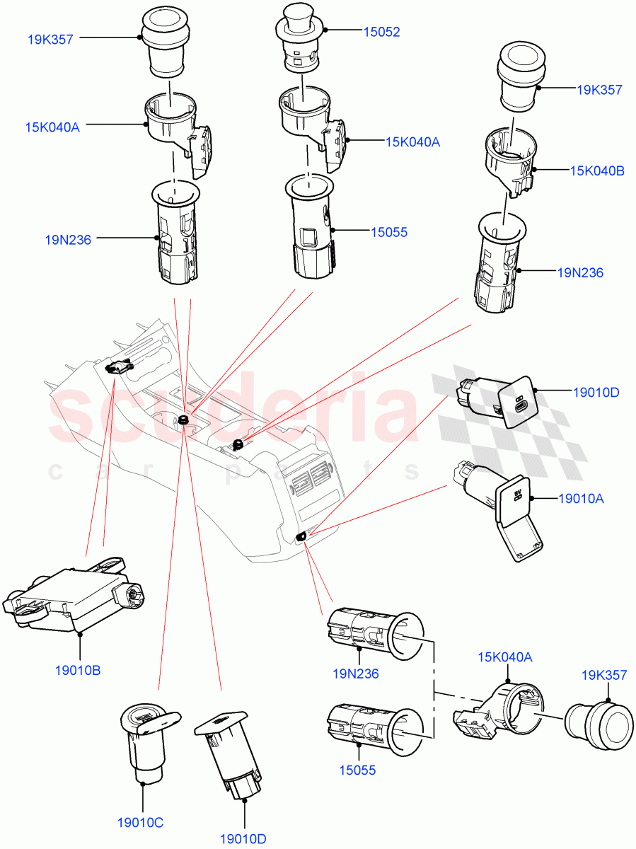 Instrument Panel Related Parts of Land Rover Land Rover Range Rover Sport (2014+) [3.0 DOHC GDI SC V6 Petrol]