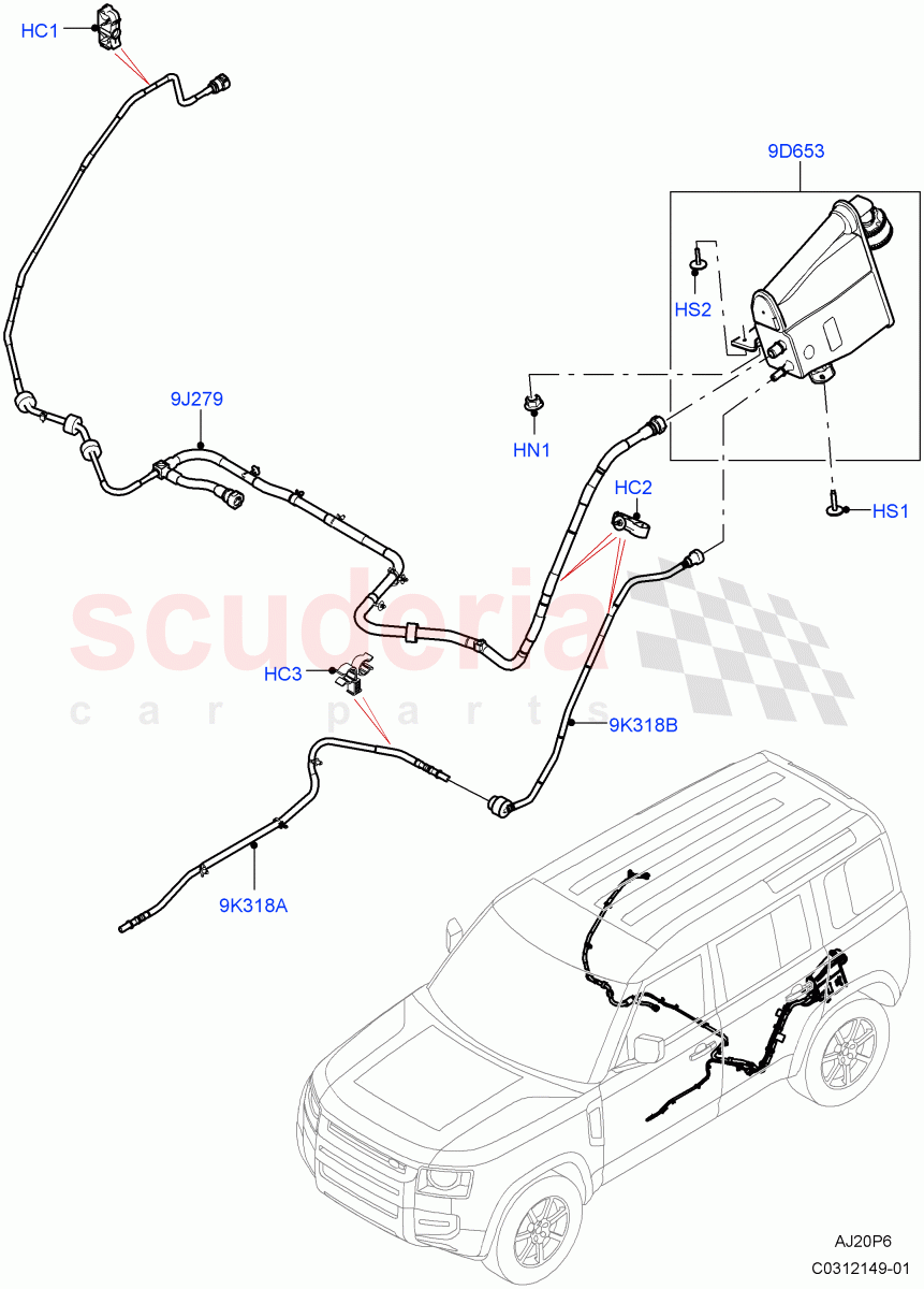 Carbon Canister (Nitra Plant Build) (3.0L AJ20P6 Petrol High, Pet Tank W/O Leak Det - Std Filter) ((V) FROMN2000001) of Land Rover Land Rover Defender (2020+) [3.0 I6 Turbo Petrol AJ20P6]