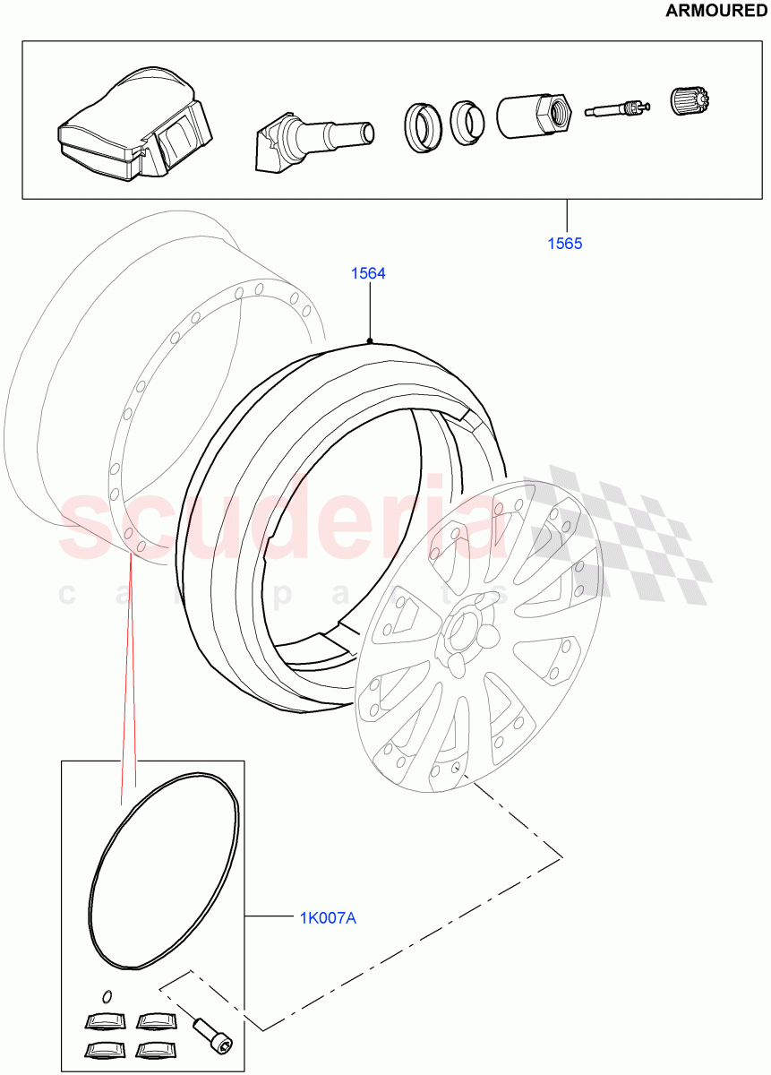 Wheels (Additional Equipment) (Armoured) ((V) FROMEA000001) of Land Rover Land Rover Range Rover (2012-2021) [2.0 Turbo Petrol GTDI]