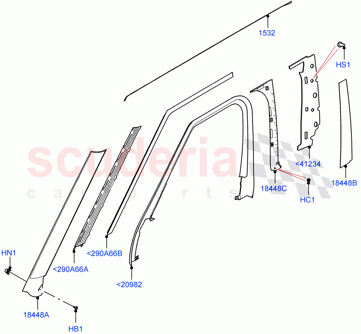 Front Doors, Hinges & Weatherstrips(Finishers) of Land Rover Land Rover Range Rover (2022+) [3.0 I6 Turbo Diesel AJ20D6]