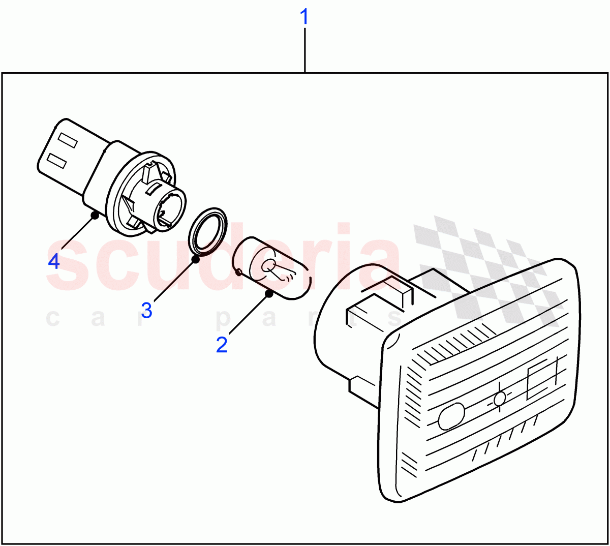 Side Flasher Lamps ((V) FROM7A000001) of Land Rover Land Rover Defender (2007-2016)