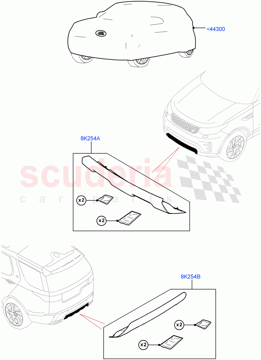 Exterior Body Protection(Solihull Plant Build, Nitra Plant Build) of Land Rover Land Rover Discovery 5 (2017+) [3.0 Diesel 24V DOHC TC]