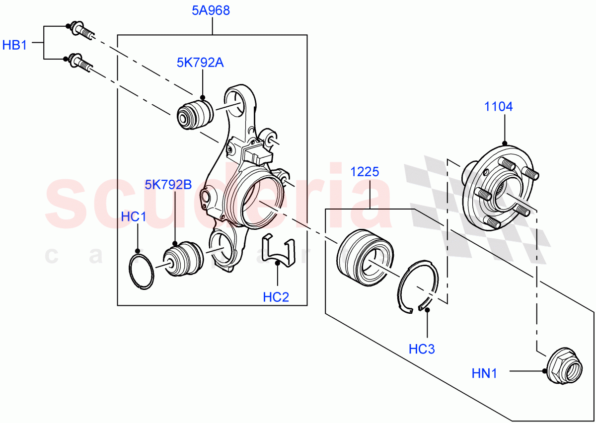 Rear Knuckle And Suspension Arms (Rear Knuckle And Hub) ((V) FROMAA000001) of Land Rover Land Rover Range Rover Sport (2010-2013) [3.6 V8 32V DOHC EFI Diesel]