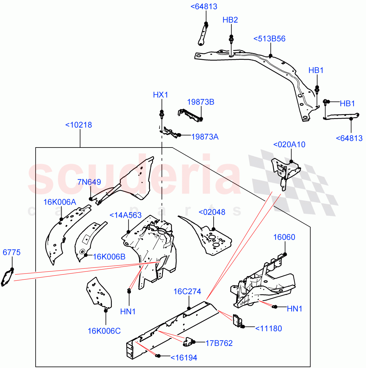 Front Panels, Aprons & Side Members (Reinforcement - Member) of Land Rover Land Rover Range Rover (2022+) [3.0 I6 Turbo Petrol AJ20P6]