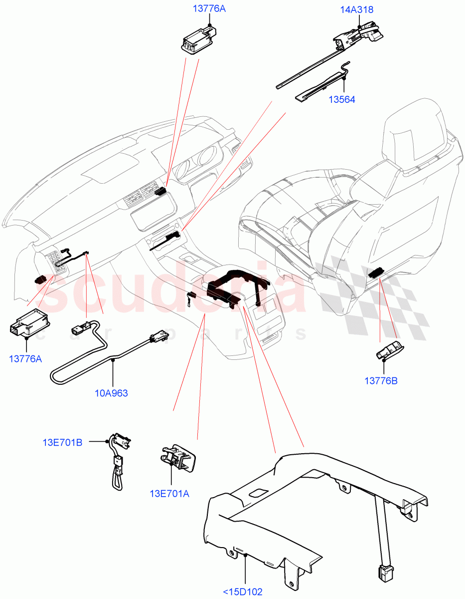 Interior Lamps(Front) of Land Rover Land Rover Range Rover Sport (2014+) [5.0 OHC SGDI SC V8 Petrol]