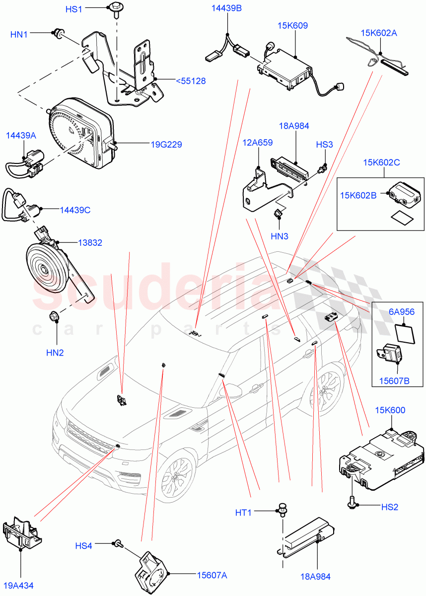 Anti-Theft Alarm Systems of Land Rover Land Rover Range Rover Sport (2014+) [5.0 OHC SGDI SC V8 Petrol]