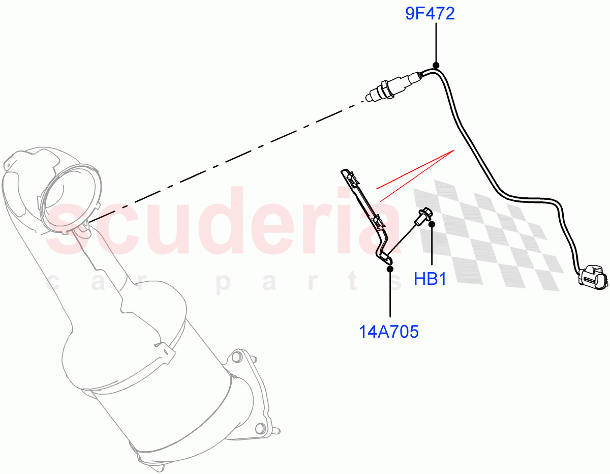 Exhaust Sensors And Modules (2.0L AJ20D4 Diesel Mid PTA, Euro Stage 4 Emissions, Halewood (UK), 2.0L AJ20D4 Diesel High PTA, 2.0L AJ20D4 Diesel LF PTA) of Land Rover Land Rover Range Rover Evoque (2019+) [2.0 Turbo Diesel]