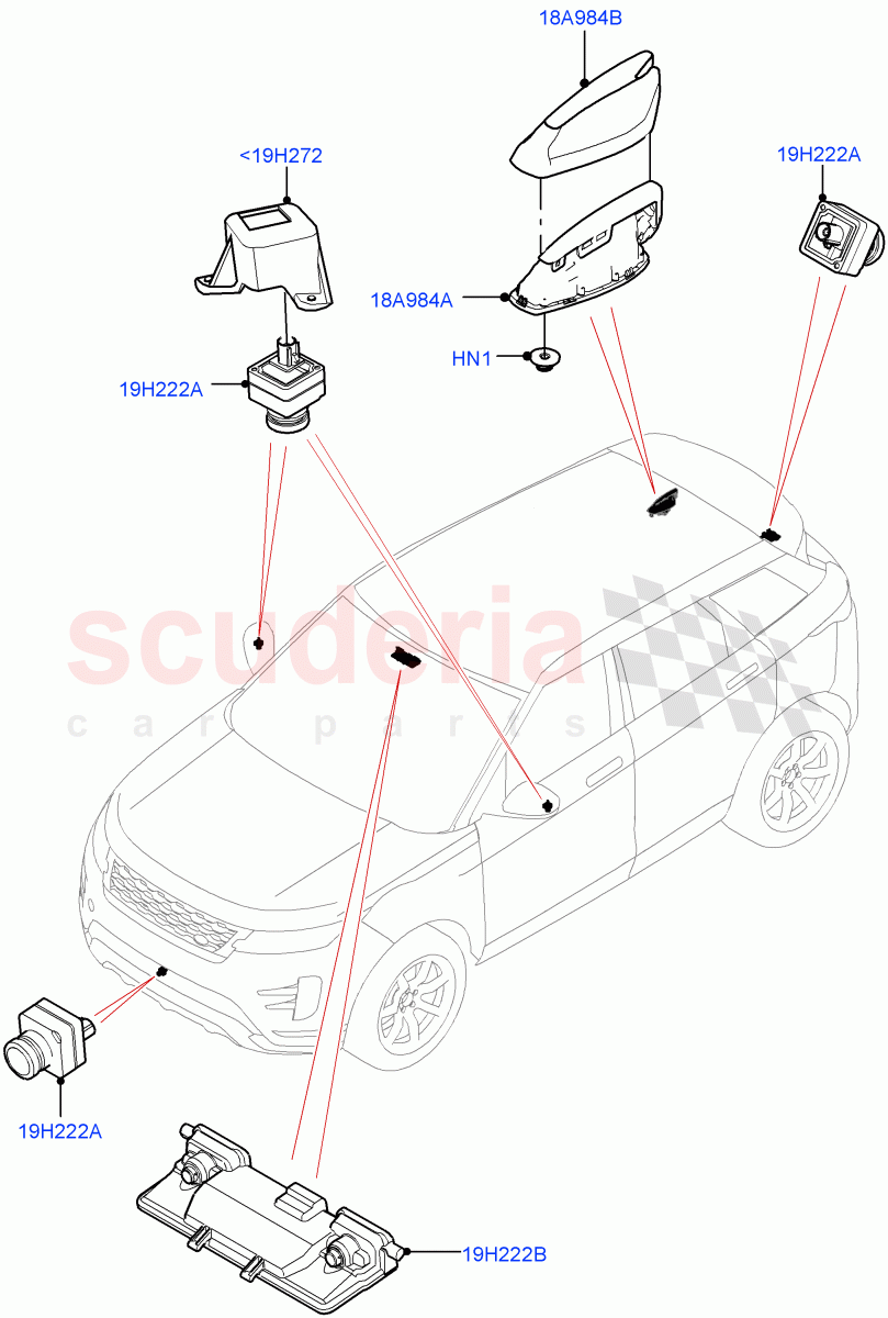 Camera Equipment (Itatiaia (Brazil)) of Land Rover Land Rover Range Rover Evoque (2019+) [1.5 I3 Turbo Petrol AJ20P3]