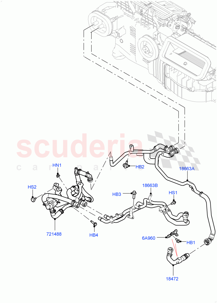 Heater Hoses(2.0L I4 High DOHC AJ200 Petrol,Less Heater,With Ptc Heater) of Land Rover Land Rover Defender (2020+) [5.0 OHC SGDI SC V8 Petrol]