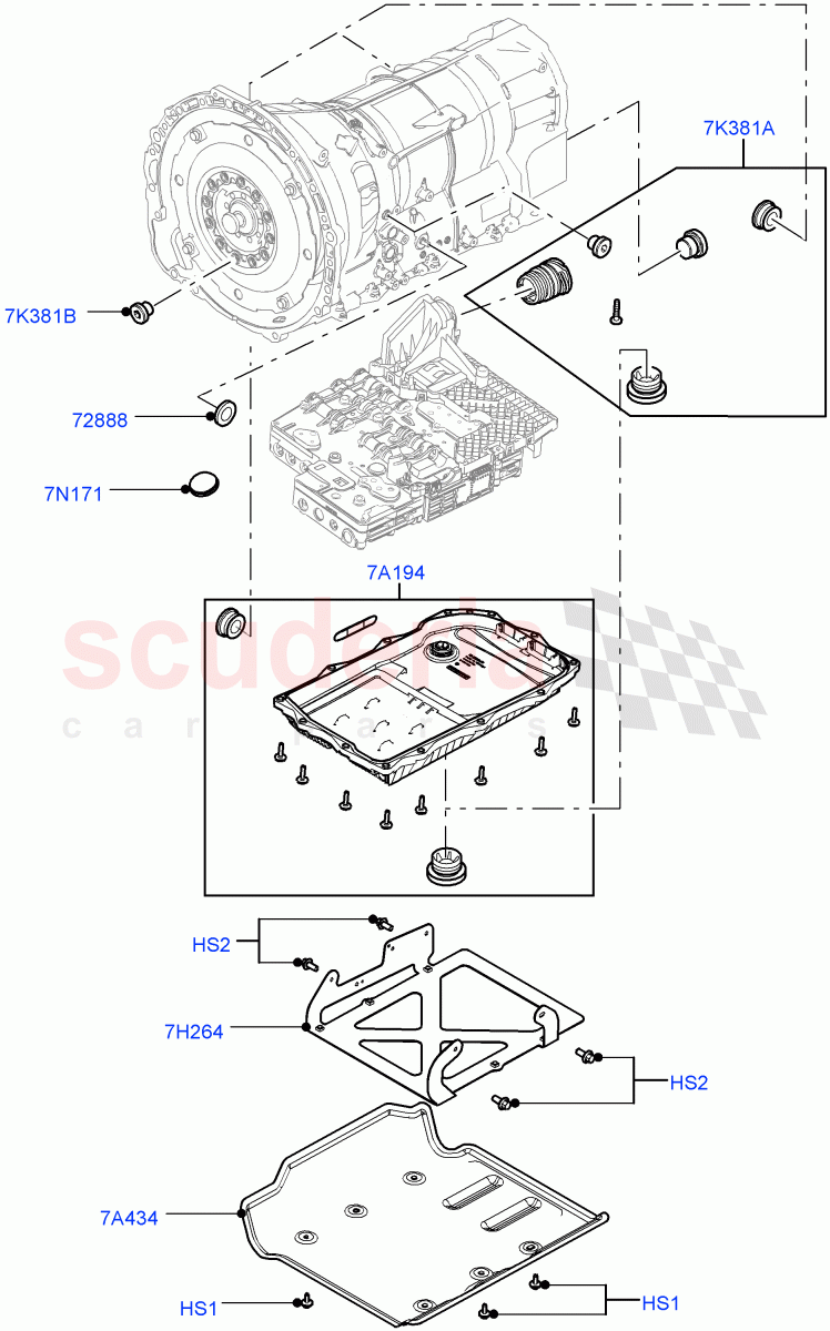 Transmission External Components(Nitra Plant Build)(8 Speed Auto Trans ZF 8HP45)((V)FROMK2000001) of Land Rover Land Rover Discovery 5 (2017+) [3.0 I6 Turbo Diesel AJ20D6]